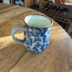 70’s Otagiri Blue and Cream Butterfly Mug